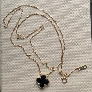 14k Gold Clover Necklace Made in USA